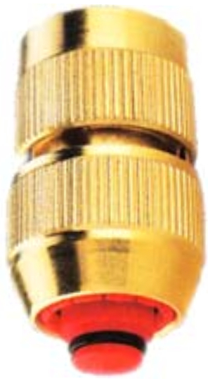 *Messing Steckkupplung m. Wasserstop 1/2"Schlauchanschl., Messing blank *Vorabsperrung erforderlich, WSK dürfen nicht permanent unter Druck stehen