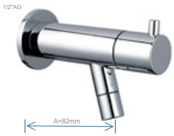 DESIGN Auslaufventil aus Messing 1/2"AG 