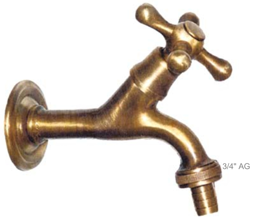 *Wasserhahn "Classico" Schl.Verschraubung 1/2"AG, inkl. Rosette, Ms bronziert *Achtung Pflegehinweise beachten!