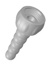 Kunststoff Labor Verschraubung, RAL7035 1/2"Mutter, Schlauchtülle 10-14mm 