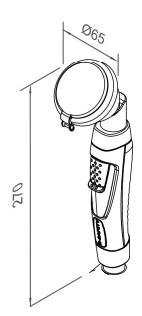 Hand-Augendusche m.1-Brausekopf 45°abgewinkelt *eine Warenrückgabe ist nicht möglich, Beipackinfos beachten!