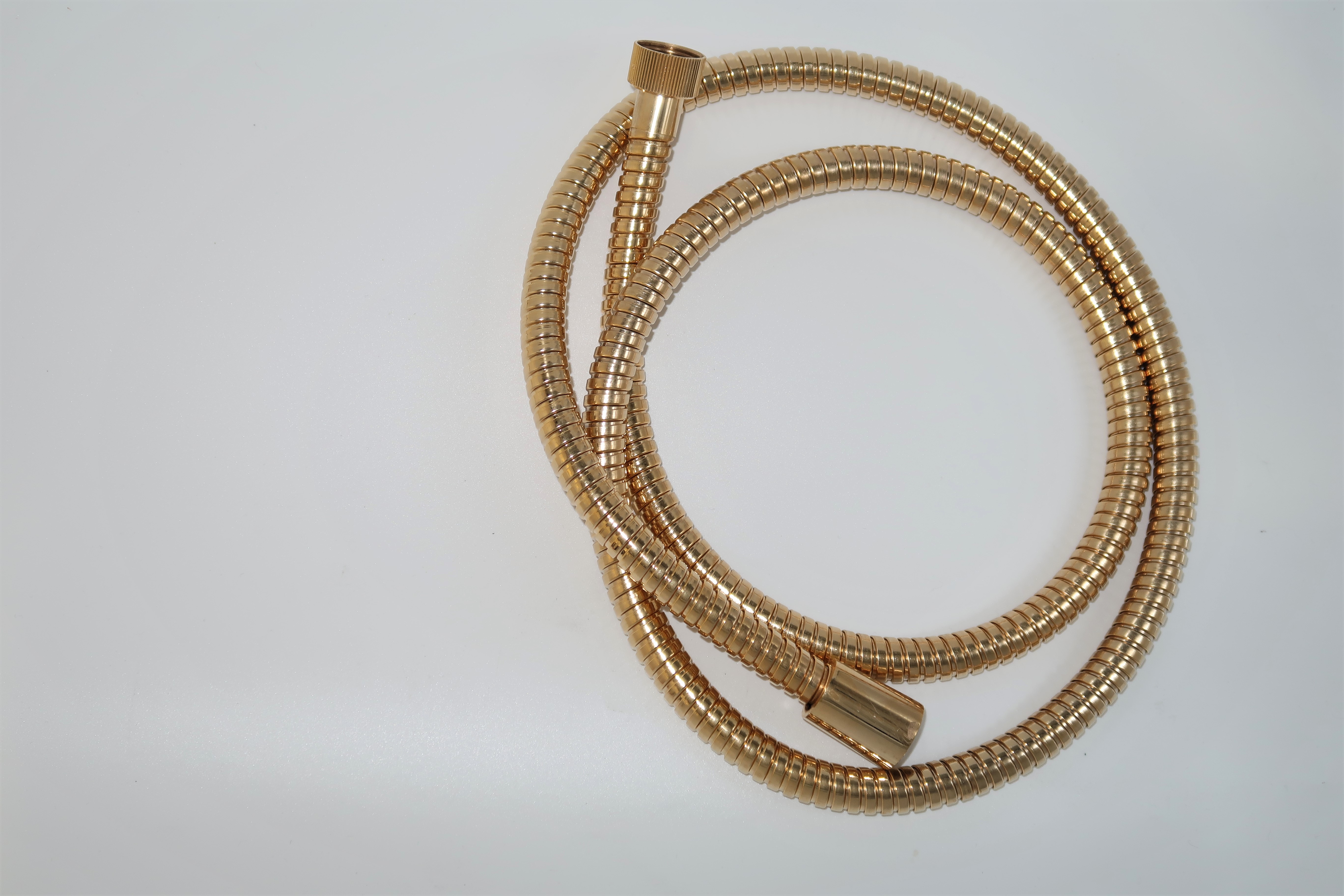 *AGRAFF Brauseschlauch, GOLD 1/2"Konus x Rändel, L=120cm *ACHTUNG beigepackte Pflegehinweise beachten