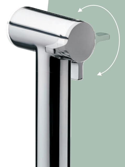 *BIDET/WC Handbr. "KOMFORT", 2-strahlig Soft+Brausestrahl, 1/2"AG, Messing chrom *ACHTUNG Beipackzettel beachten