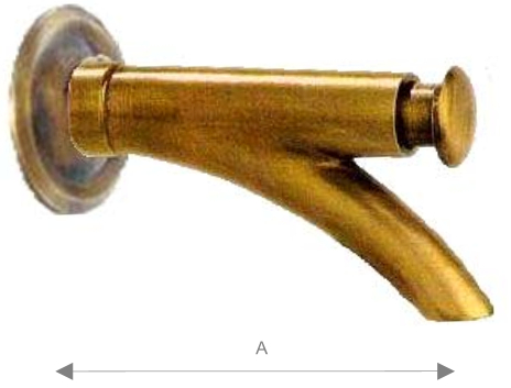*Wasserhahn mit Selbstschlussfunktion 1/2"AG, Ms bronziert, inkl.Rosette *Achtung Pflegehinweise beachten!