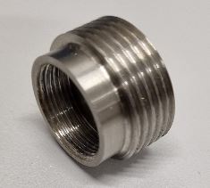 Edelstahl Übergangsstück für 3120.01+3120.20 M19x1 IG x 3/4"AG 