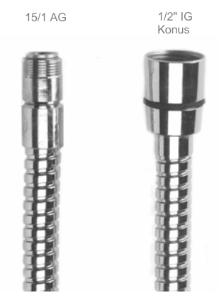 *Küchenarmatur Brauseschlauch, bronze M15x1-AGx1/2"Konus, L=150cm *ACHTUNG beigepackte Pflegehinweise beachten