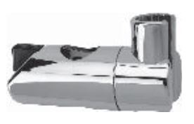 Konusgleiter mit Drücker, d=25mm ABS chrom 