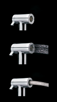 *BIDET/WC Handbr. "KOMFORT", 2-strahlig Soft+Brausestrahl, 1/2"AG, Messing chrom *ACHTUNG Beipackzettel beachten