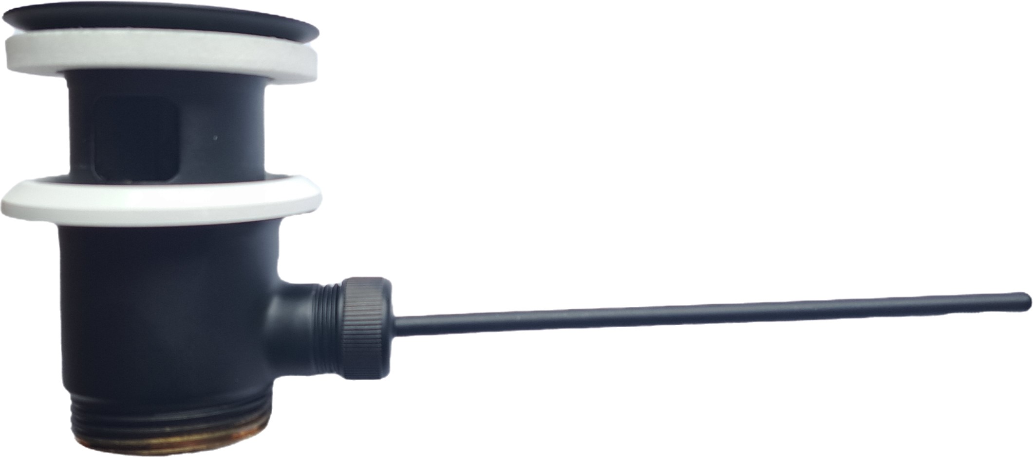 Ablaufgarnitur mit Exzenterstopfen und Stange 5/4", Messing schwarz matt *Achtung Pflegehinweise beachten!
