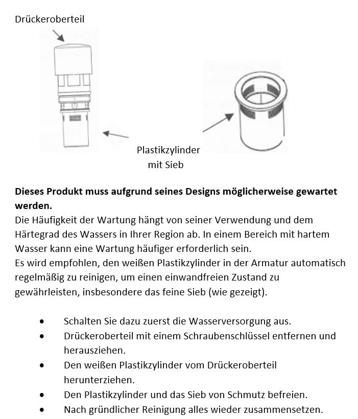 *Selbstschluss Durchgangsventil 1/2"AGx1/2"AG, UP-/Hinterwand-Montage *Bedienungshinweise/Beipackzettel beachten