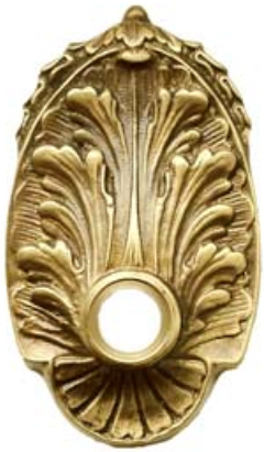 Zierrosette groß, Messing antik 1/2", 160x95mm 