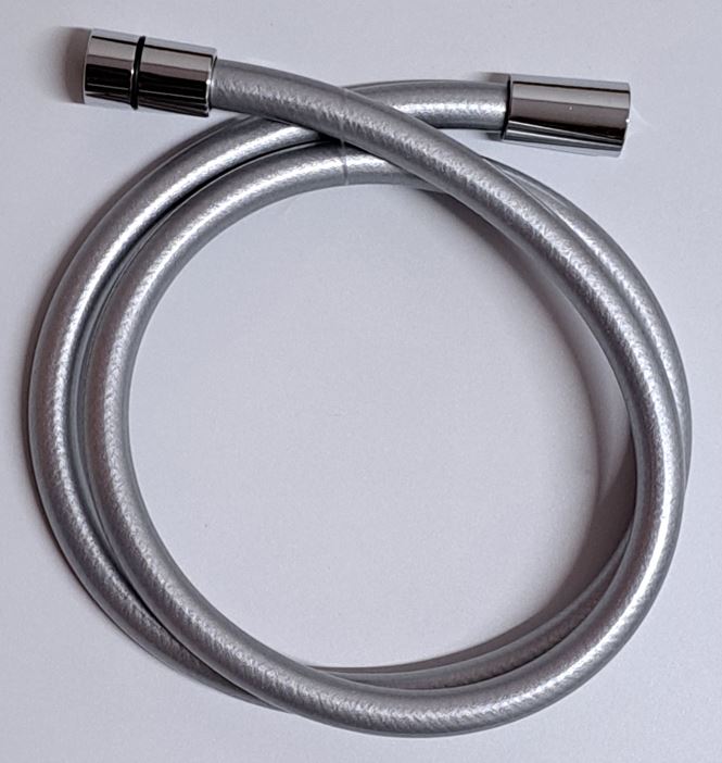 Hochdruck DESIGN Brauseschlauch, chrom-hochglanz 2x1/2"Dreh-Konus, L=125cm, 15bar 