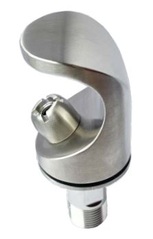 Trinkbrunnenauslauf für externe Betätigung 3/8"AG, aus Edelstahl 