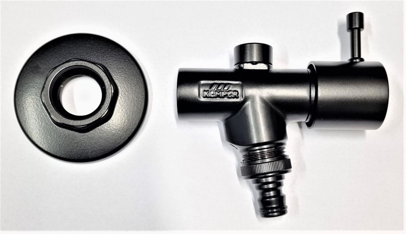 *Kemper Frosti Plus XL 1/2" schwarz-matt DESIGN-Ausführung, 260-530mm *ACHTUNG beigepackte Pflegehinweise beachten