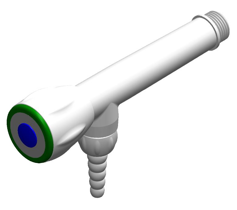 *Labor PVDF-Eckventil "WDC" A=100mm, KS-Keramik-OT.90° 1/2"AGx1/2"Lab-VS(10-14mm), RAL7035 *Laborarmaturen sind von einer Rückgabe ausgeschlossen
