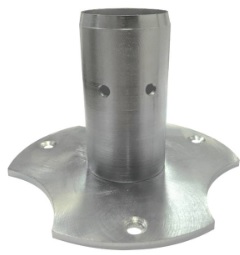 Alu Wasserzapfsäule "Single" GRÜN inkl.Schlauchhalter u.Bodenbef.-Sockel 