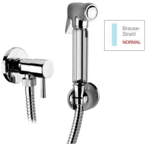 *BIDET/WC-Set "1" m.Brausestrahl 1/2"AG, Messing chrom * ACHTUNG Beipackzettel beachten