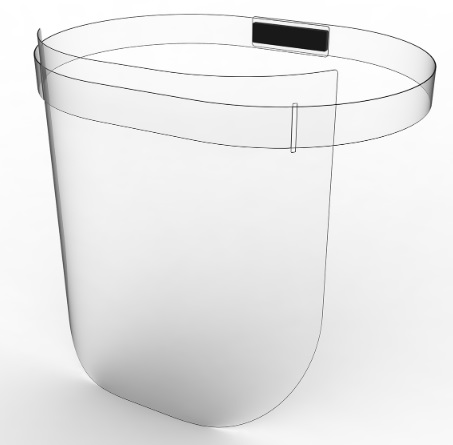 Corona Gesichtsschutz aus PET transp. 342x300x275mm, 150g 