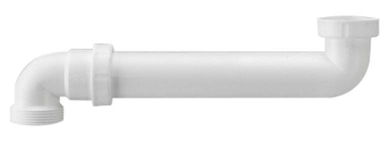 Raumsparablaufbogen DN40, PP weiss 6/4"x6/4" 