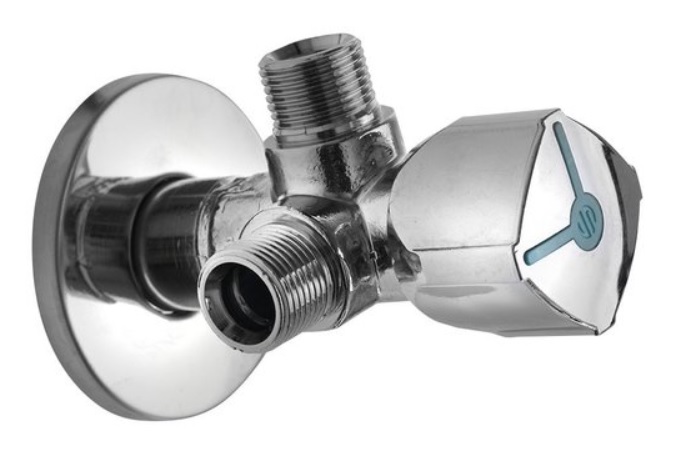 Eckventil "Dual" Ms verchromt 1/2"AG-Abg.2x3/8"AG Eckventil "Dual" Ms verchromt 1/2"AG-Abg.2x3/8"AG