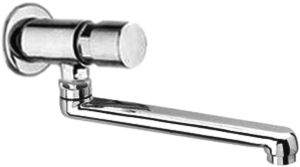 *Selbstschluss Wand-Schwenkventil inkl. Auslauf *Bedienungshinweise/Beipackzettel beachten