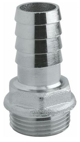 Anschlussnippel für Schläuche 1/2"AGx20mm, verchromt 