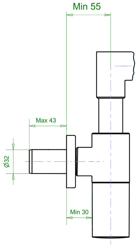 *DESIGN Raumspar-Sifon rund 5/4", Ms SCHWARZ-MATT *ACHTUNG beigepackte Pflegehinweise beachten