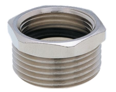 Heizkörper Eurokonus-Reduktion M22x1,5-IGx3/4"AG-EK Ms vernickelt 