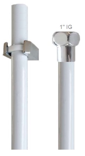 3/4" Kneipp/Sauna-Schlauch L=200cm, weiß 1"IG-ÜM, mit Messing Halterung chrom 3/4" Kneipp/Sauna-Schlauch L=200cm, weiß 1"IG-ÜM, mit Messing Halterung chrom