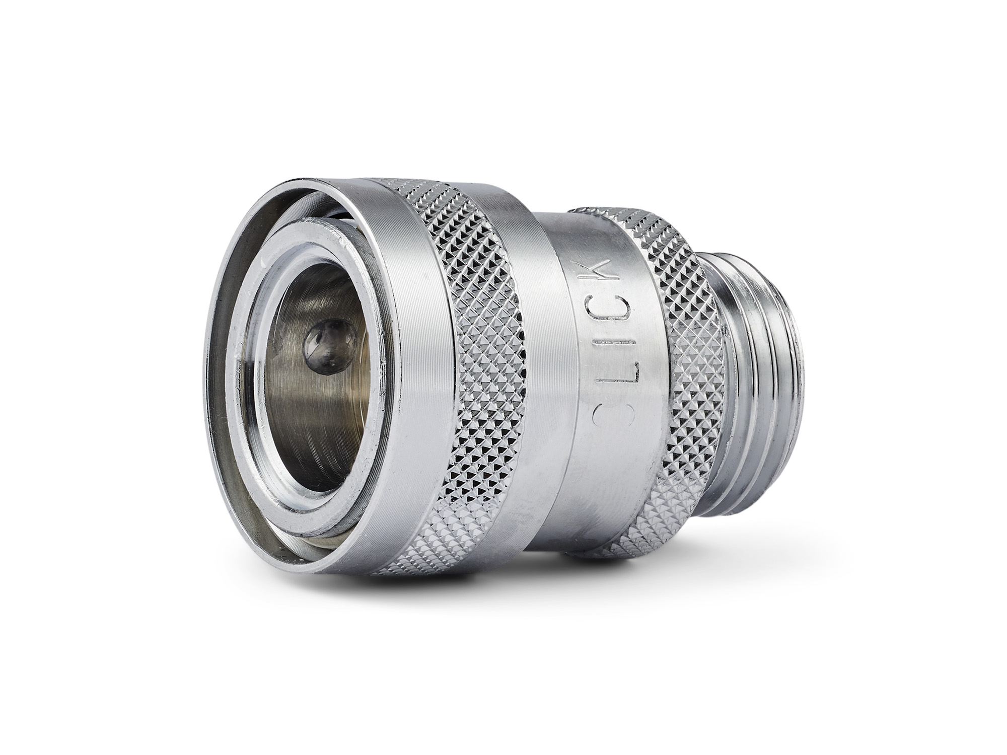 Auslauf-Adapter-Kupplung 1/2"AG Messing verchromt 