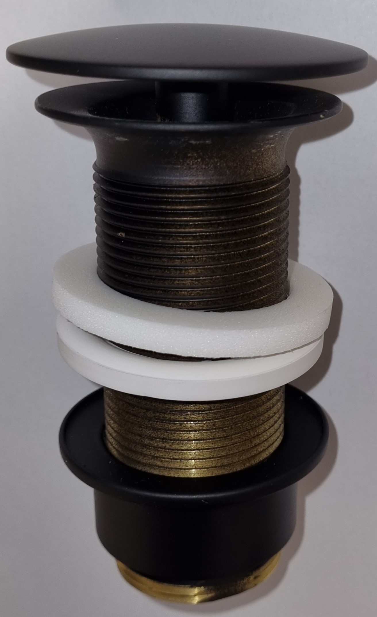 *Schaftventil mit Permanentstopfen o.ÜL Schaftlänge 100mm, Ms schwarz matt *Achtung Pflegehinweise beachten!