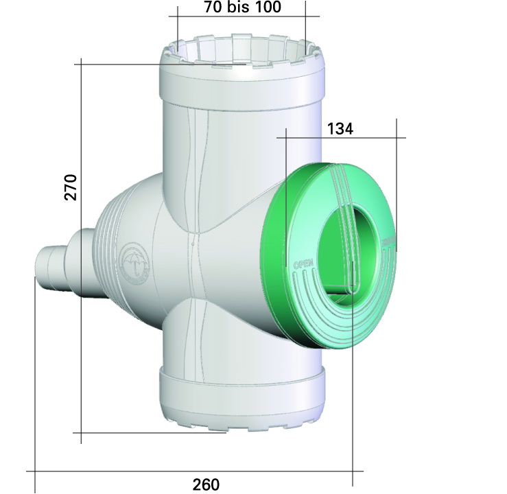 Filtersammler FS grau DN80/100, kpl. m.Adapter Filtersammler FS grau DN80/100, kpl. m.Adapter