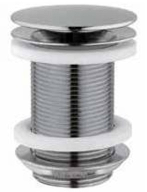 *Schaftventil m.Permanentstopfen oh.ÜL 5/4", S=10-45mm, Edelstahl optik *Achtung Pflegehinweise beachten!