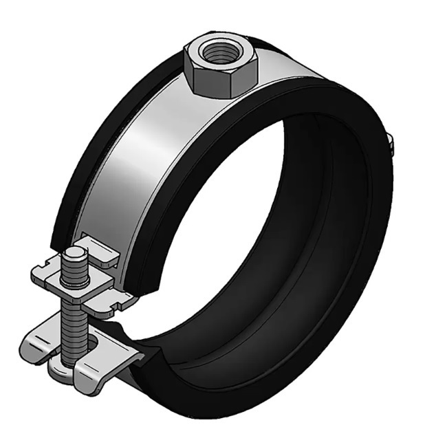 Rohrschelle vzkt. m.Gi. M8 (VPE:50) 5/4",40-44mm, Schnellverschluss 