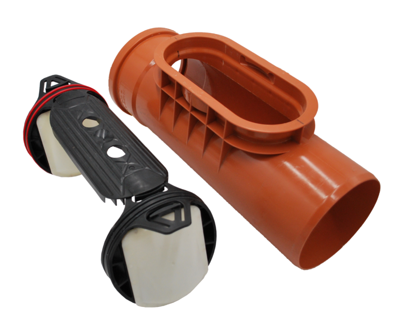 Kanal Rückstauklappe 160 oval zum nachträglichen Einbau in Putzstücke EasySafe 160-O