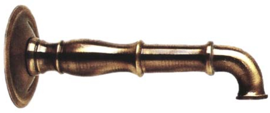 *Brunnenrohr "Landhaus 1", inkl.Ros.D=100mm 3/4"AG, L=28cm, Messing bronziert *Achtung Pflegehinweise beachten!