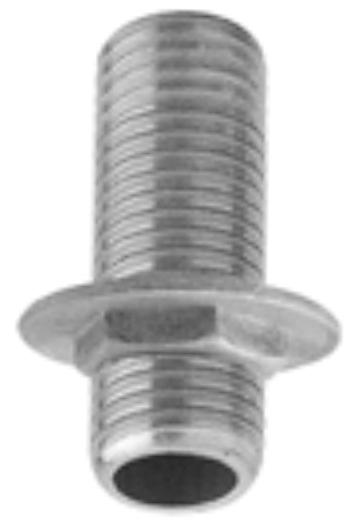 Gewindestutzen aus Edelstahl 3/8"x60mm, (oh.Flanschmutter) 