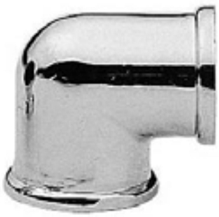 Bogen 90° Messing verchromt 3/8"IGx3/8"IG 