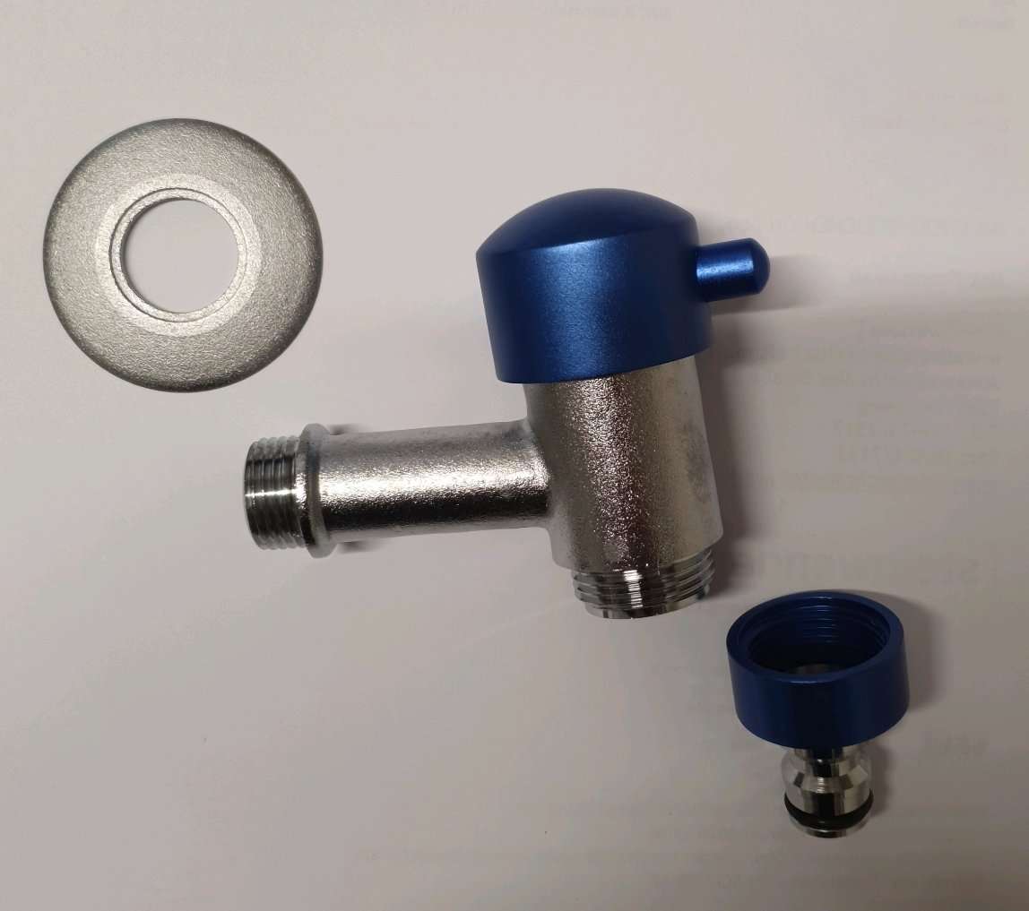 Auslaufventil mit Kappengriff, inkl. Ros. 1/2" 
