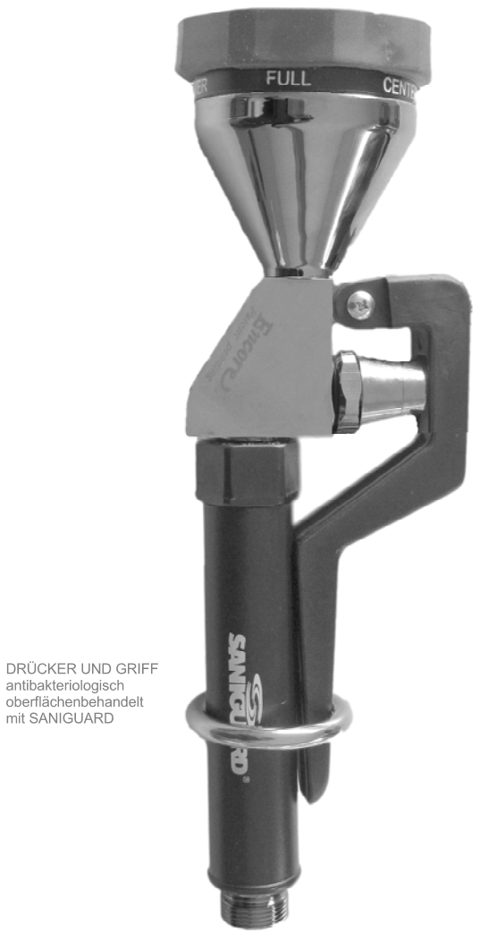 Geschirr- und Reinigungsbrause SANIGUARD 1/2"AG, bis 75°C und 5 bar, 5-strahlig 