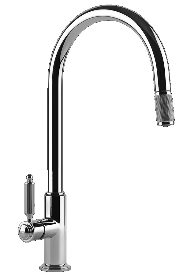 Venti20 Einhebel-Küchenarmatur chrom m.schwenk- und herausziebarem Auszug 