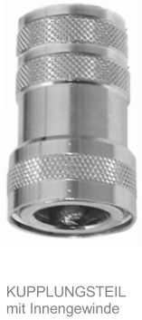 *NITO Kupplungsteil mit Wasserstop 3/4"IG, EDELSTAHL, foodsave *Vorabsperrung erforderlich, WSK dürfen nicht permanent unter Druck stehen