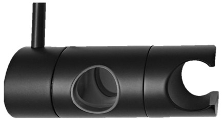 *Gleiter zu Brausegarnitur "DESIGN R90" 8866.S0 DM=20mm, Ms SCHWARZ-MATT *ACHTUNG beigepackte Pflegehinweise beachten