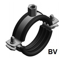 Rohrschelle vzkt. m.Gi. M8/10 (VPE:50) 2-1/2",76-83mm, Bügelverschluss 