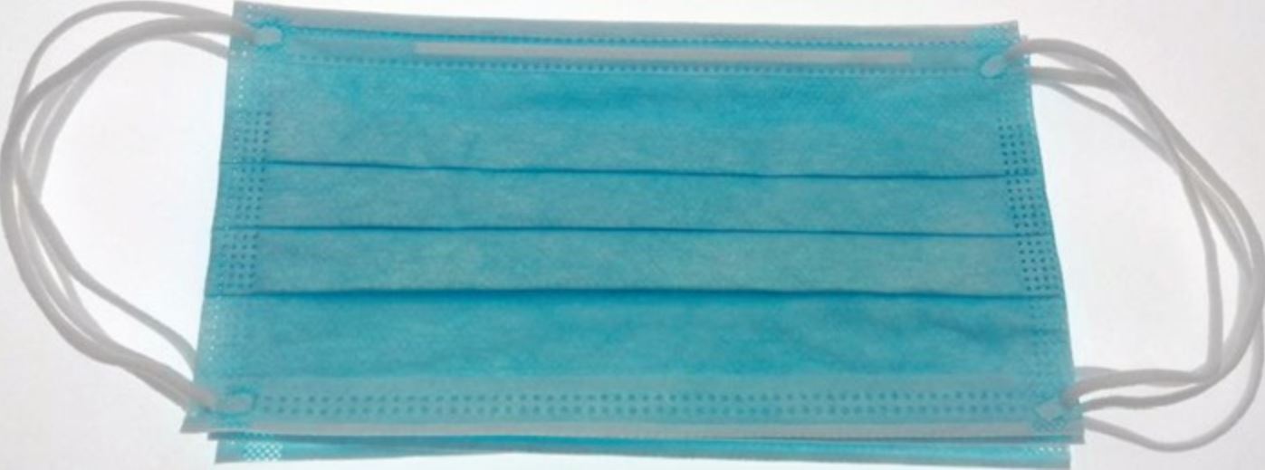 Corona Hygiene Mundschutz 3-lagig blau mit Nasenbügel, 50 Stk./Box 