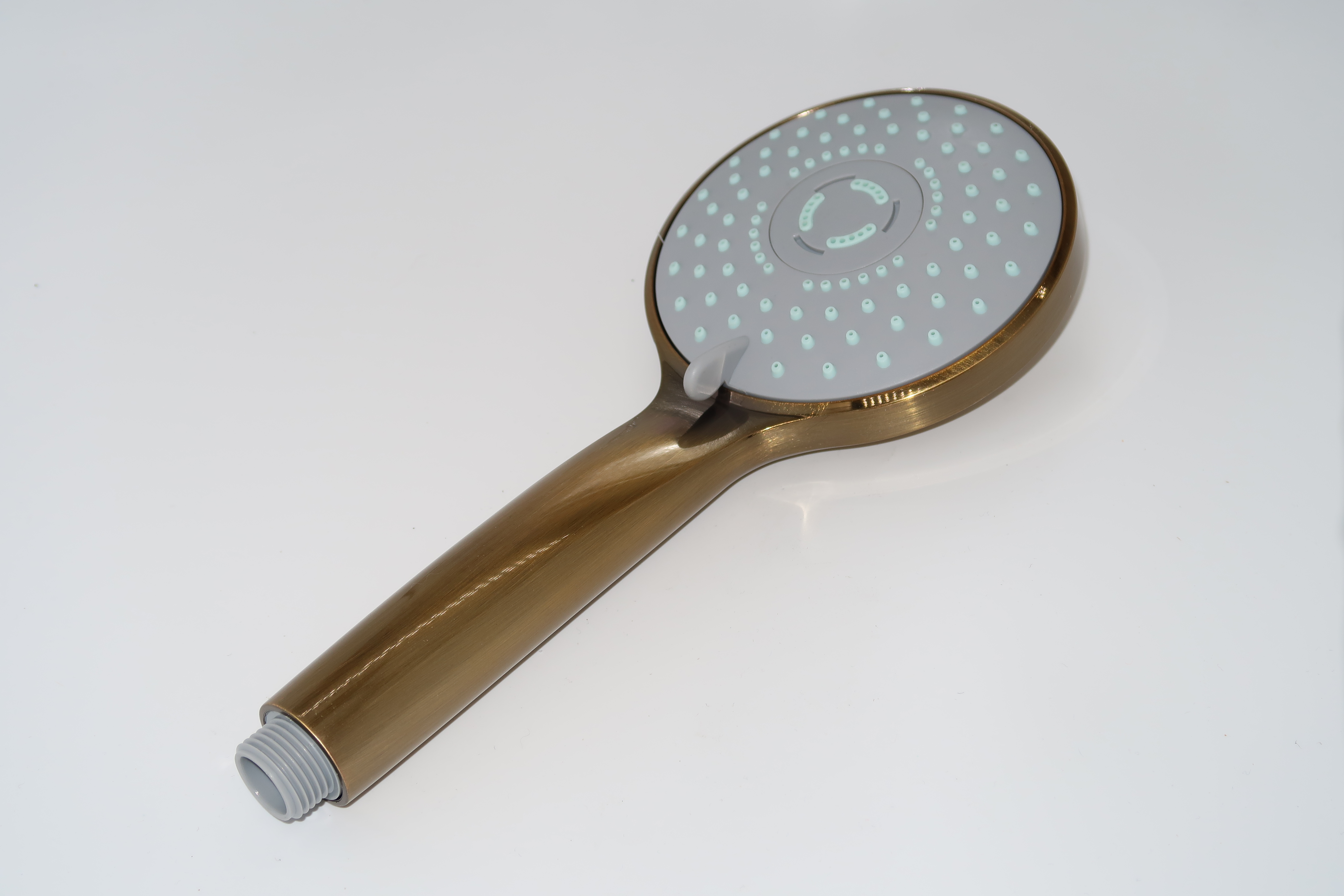 Handbrause "DESIGN 3" 3-strahlig 1/2"AG, Antikalknoppen, ABS bronze *Achtung Pflegehinweise beachten!