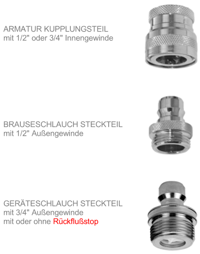 NITO Auslauf / Armatur Geräte-Set, mit RV 3/4"IG, 3-teilig, Messing verchromt 