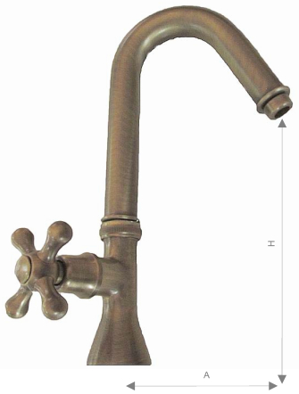 *Tischstandventil "Classico" 1/2"AG, Messing bronziert *Achtung Pflegehinweise beachten!