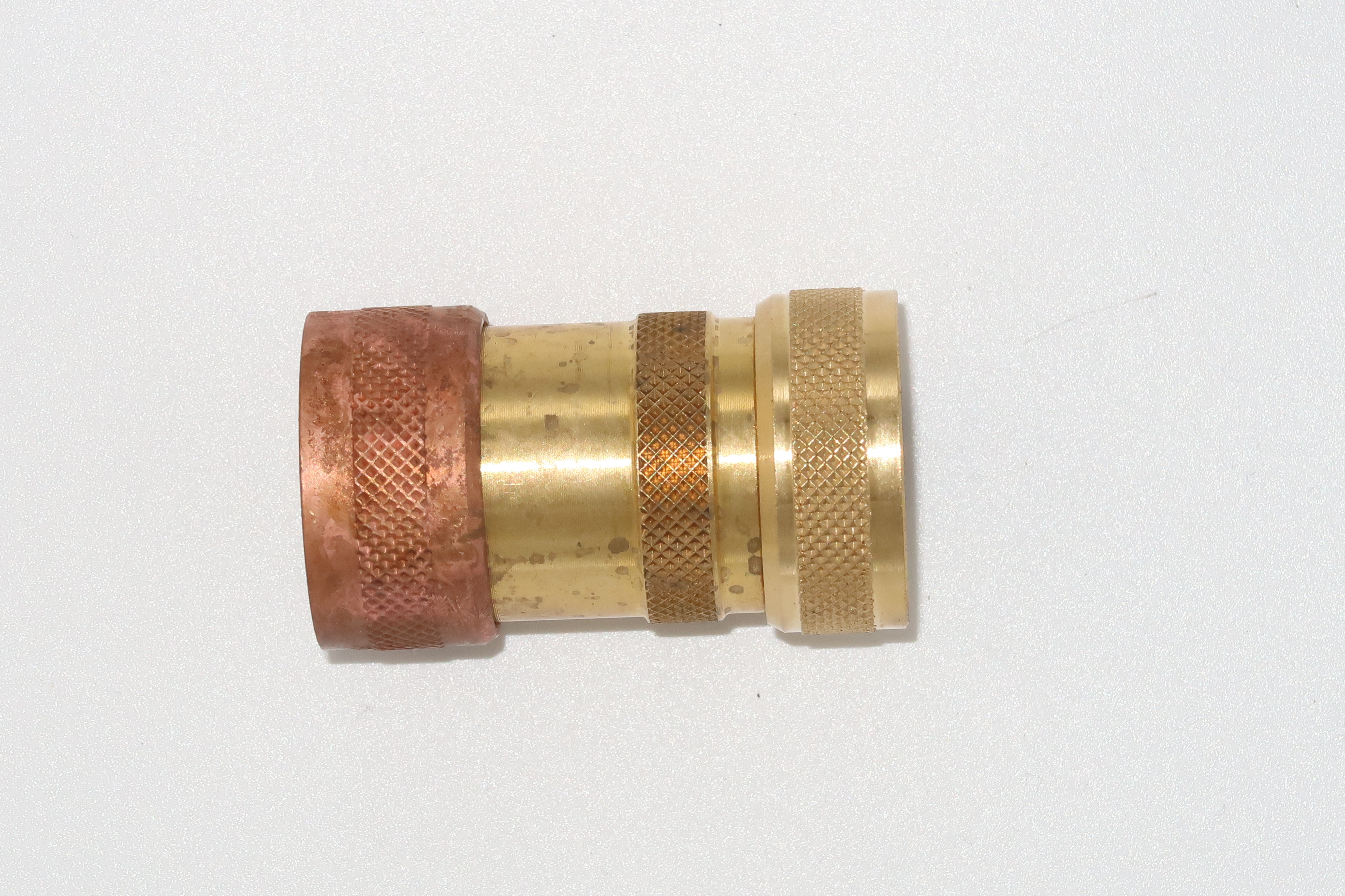 *NITO Messing Steckkupplung m. Stop 1/2"IG, Ms blank (entchromt) *Vorabsperrung erforderlich, WSK dürfen nicht permanent unter Druck stehen