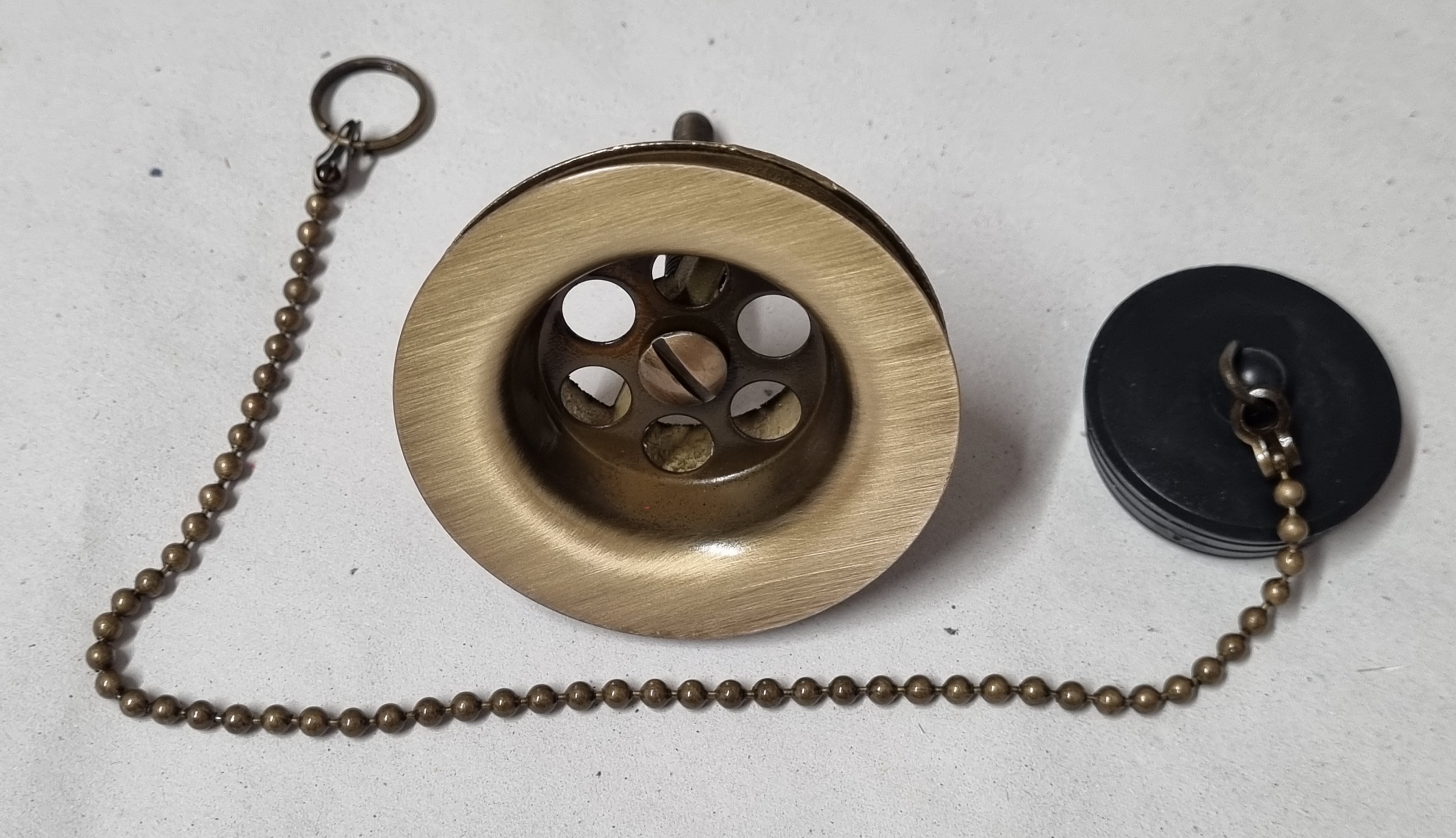 *Universal Ablaufventil Simplex 5/4"AG, d=65mm, bronziert *Achtung Pflegehinweise beachten!